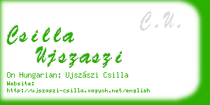 csilla ujszaszi business card